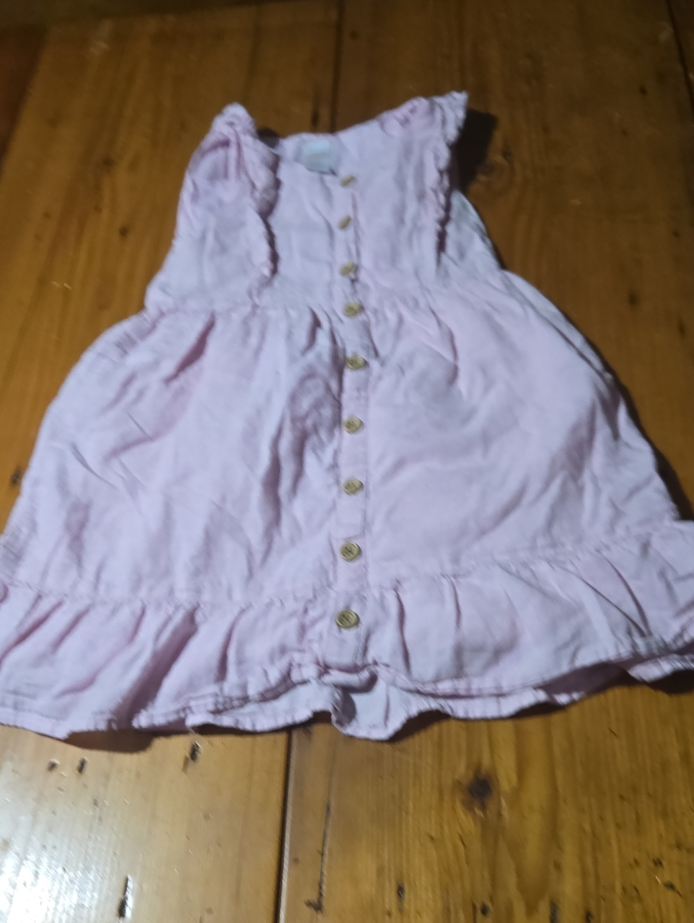 Gymboree Light Pink Button-Front Ruffle Dress Sz 5t
